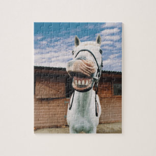 Puzzle Close-up of Horse with Mouth Open