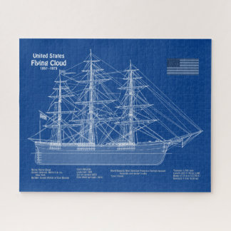 Puzzle Cloud de vol de navire Clipper - Plan ABD
