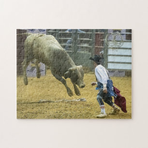 Puzzle Clown de Rodéo de Cow-boy Taureau Distrayant Sport