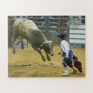 Puzzle Clown de Rodéo de Cow-boy Taureau Distrayant Sport