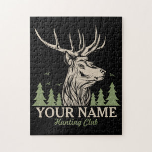 Puzzle Club de chasse personnalisé pour chasseur de cerf 