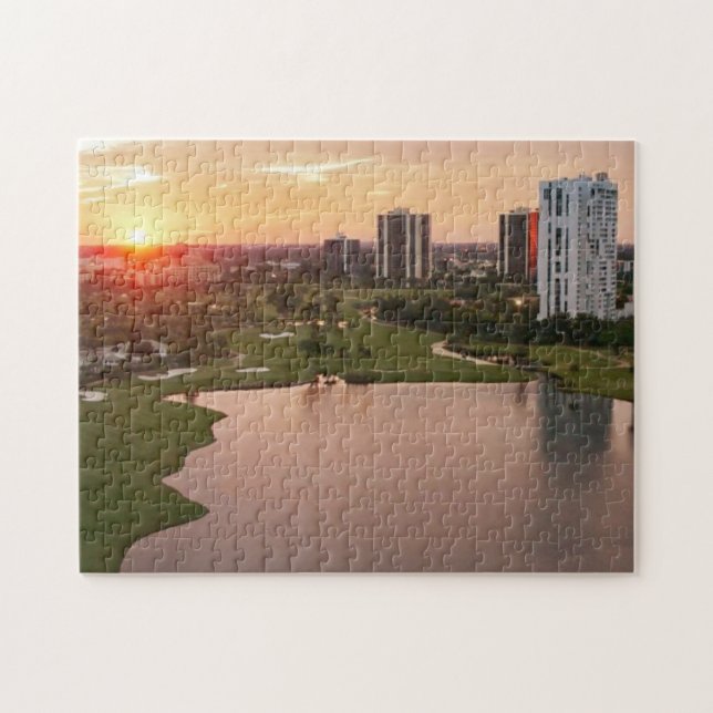 Puzzle Club national au coucher du soleil, Aventura, la (Horizontal)