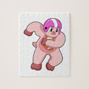 Puzzle Cochon de football