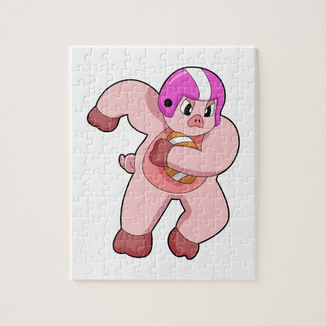 Puzzle Cochon de football (Vertical)