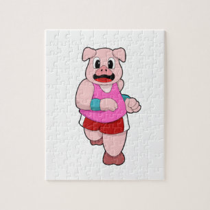 Puzzle Cochon en cours d'exécution