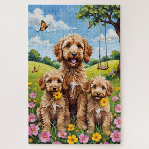 Puzzle Cockapoo Buttercup Meadow Art