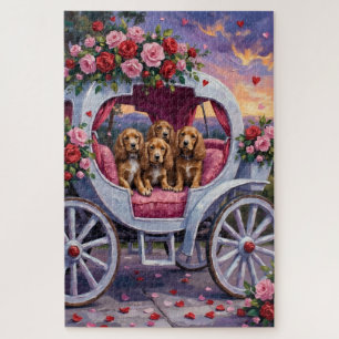 Puzzle Cocker Spaniel Saint-Valentin 