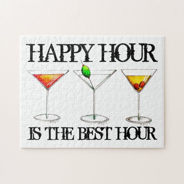 Puzzle Cocktails Happy Hour Cosmo Martini Manhattan Boiss (Horizontal)