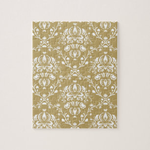 Puzzle Cocoa and Cream Damask