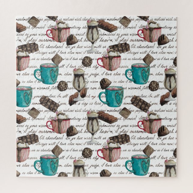 Puzzle Cocoa marshmallows chocolat chaud bonbons hiver    (Vertical)