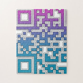 Puzzle Code QR - Bleu pourpre
