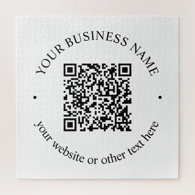 Puzzle Code QR téléchargé Plus Texte circulaire modifiabl (Vertical)