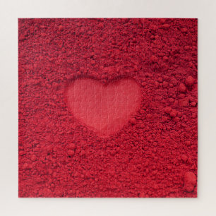 Puzzle Coeur de l'ombre des yeux rouges : texture cosméti