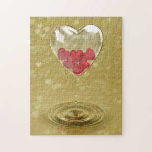 Puzzle Coeur de verre Design romantique