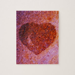 Puzzle coeur rose corail