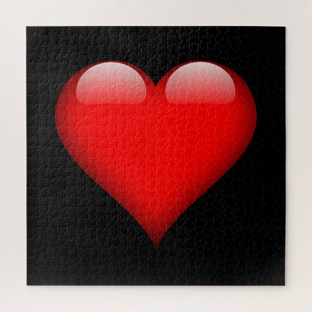 Puzzle Cœur Rouge Mariage Amour Tendance (Vertical)