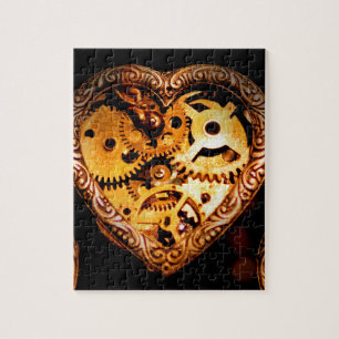 Puzzle coeur steampunk