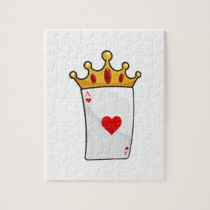 Puzzle Coeurs d'As avec Reine Couronne