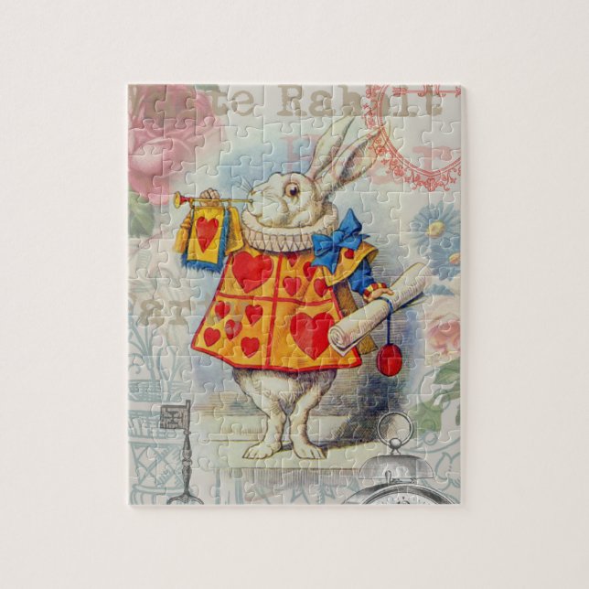 Puzzle Coeurs de lapin blanc Alice Classic (Vertical)