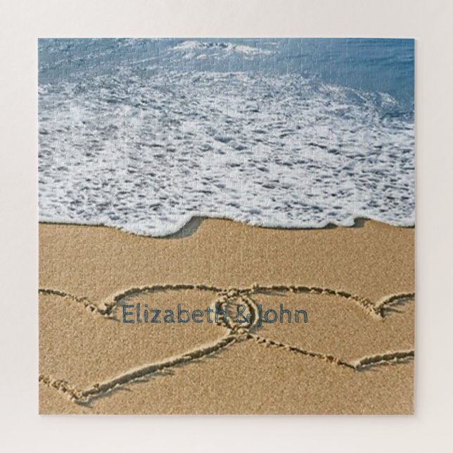 Puzzle Coeurs de sable de plage tropicaux (Vertical)