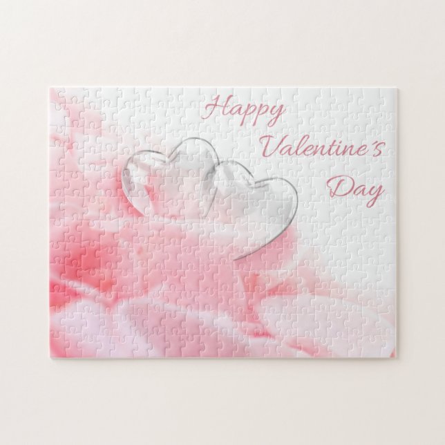 Puzzle Coeurs de verre romantique Heureuse Sainte-Valenti (Horizontal)