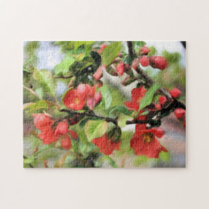 Puzzle Cognassier à fleurs Rouges Fleurs Nature