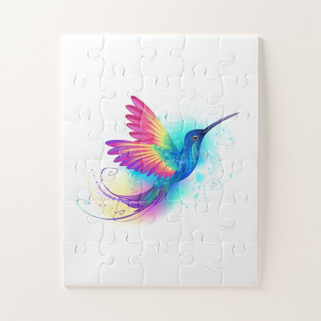 Puzzle Colibri arc-en-ciel exotique (Vertical)