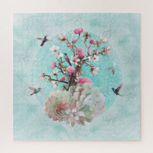 PUZZLE COLIBRI FLORAL