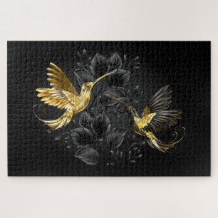 Puzzle Colibri noir et or