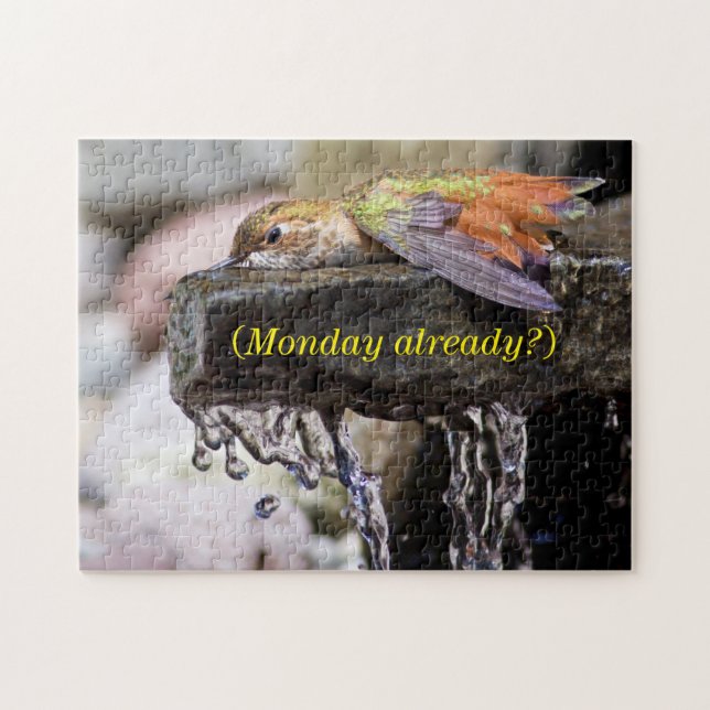 Puzzle Colibri s'étendant dans l'eau (Horizontal)