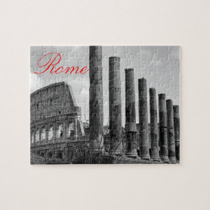 Puzzle Colisée Rome Italie Photo Voyage noir et blanc