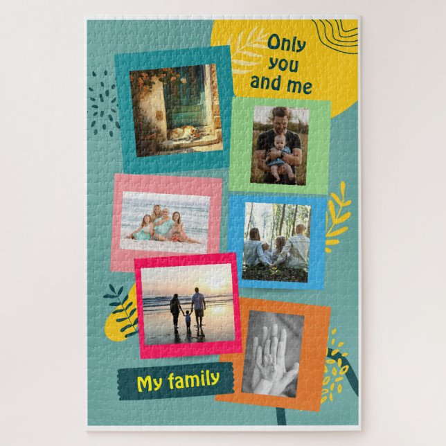 Puzzle Collage de fotos familiar Personalizado (Vertical)