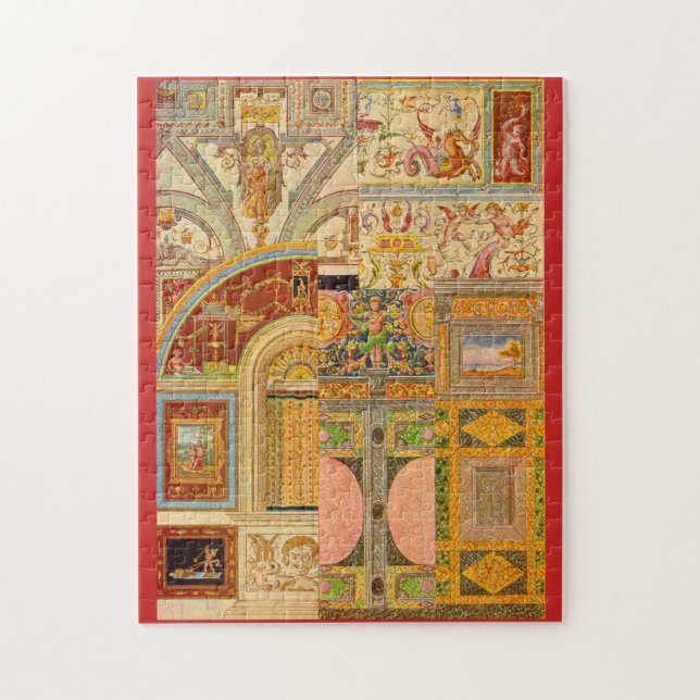 Puzzle collage de motifs italiens baroques (Vertical)