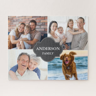 Puzzle Collage de photos avec nom de famille et multiples