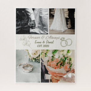 Puzzle Collage de photos de mariage Forever Always