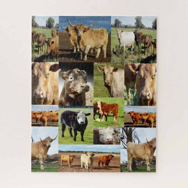 Puzzle Collage de photos de vache, (Vertical)