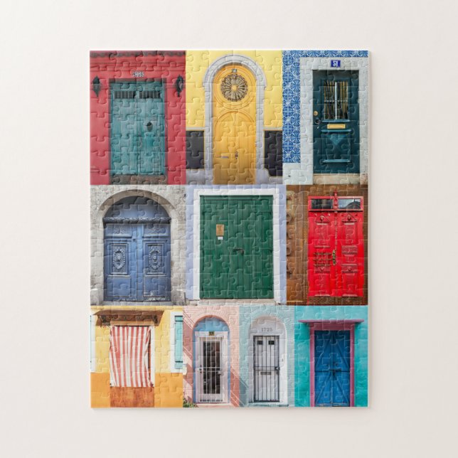 Puzzle Collage des portes colorées (Vertical)