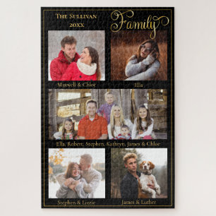 Puzzle Collage personnalisé de la famille 5 Gardiens de l