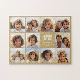 Puzzle Collage photo - 11 photos et texte - Or champagne