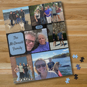 Puzzle Collage photo de famille simple minimal 6 