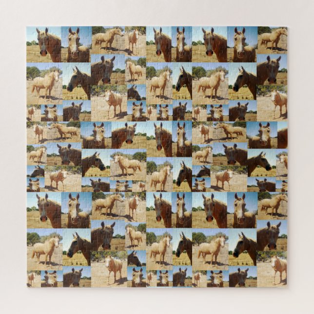 Puzzle Collage photo de Palomino Horses, (Vertical)