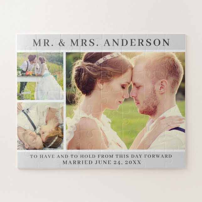 Puzzle Collage photo mariage | Trois photos (Horizontal)