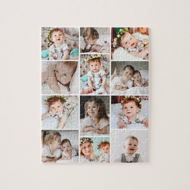Puzzle Collage photo multiple personnalisé 110 pièces (Vertical)