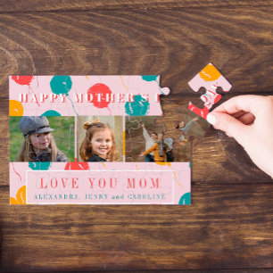 Puzzle Collage photo personnalisé amour maman cadeau de l