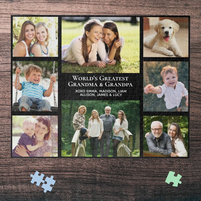 Puzzle Collage photo personnalisé des grands-parents du m (Créateur téléchargé)