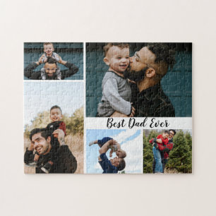 Puzzle Collage photo personnalisé du meilleur papa jamais
