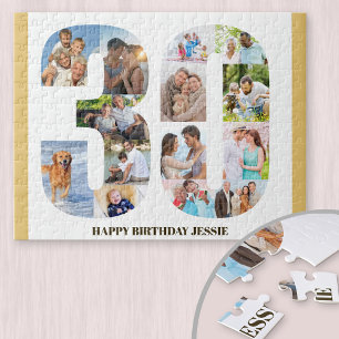 Puzzle Collage photo pour 30e anniversaire Neutre Numéro 