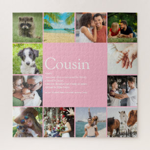 Puzzle Collage photo rose tendance Définition de Cousine