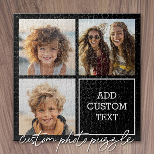 Puzzle Collage photo tendance noir et blanc avec 3 photos