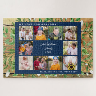 Puzzle Collage Photo We Love You Grand-mère Foliage